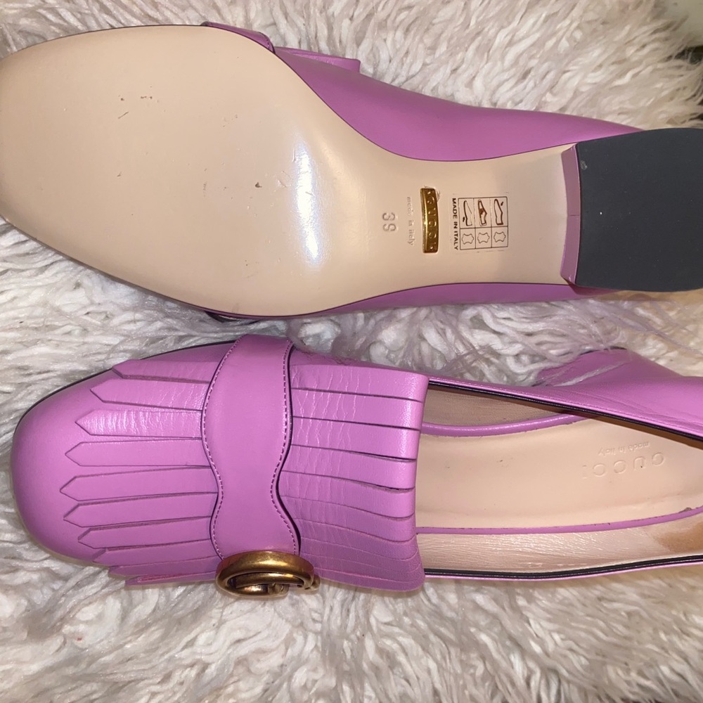 Gucci Leather Mid-Hell Pump